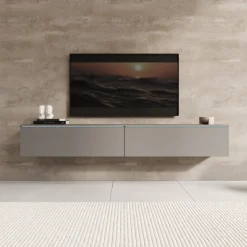 Dixon - TV-Meubel - Grijs - 180x33x30 cm