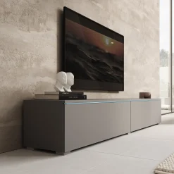 Dixon - TV-Meubel - Grijs - 180x33x30 cm