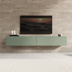 Dixon - TV-Meubel - Groen - 180x33x30 cm