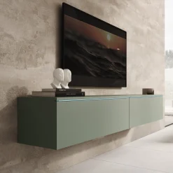Dixon - TV-Meubel - Groen - 180x33x30 cm