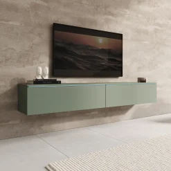 Dixon - TV-Meubel - Groen - 180x33x30 cm