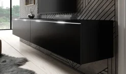 Dixon - TV-Meubel - Mat zwart - 180 cm