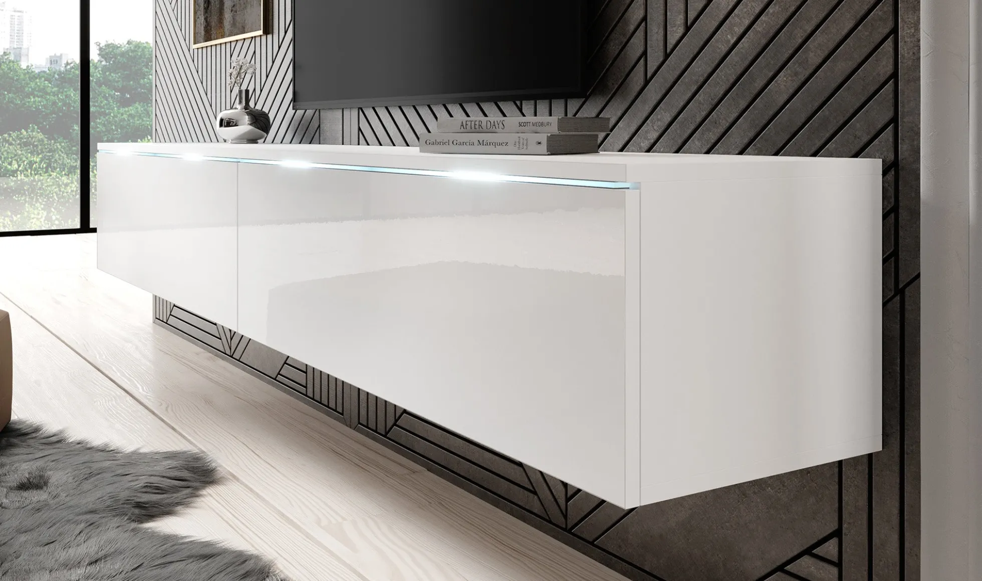 Dixon - TV-Meubel - Wit - 180 cm