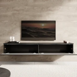 Dixon - TV-Meubel - Zwart visgraat - 180 cm