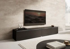 Dixon - TV-Meubel - Zwart visgraat - 180 cm
