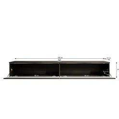 Dixon - TV-Meubel - Zwart visgraat - 180 cm