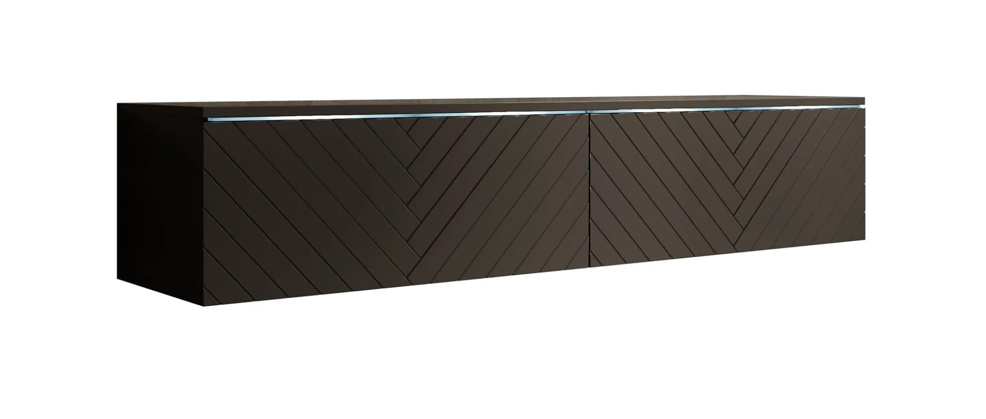 Dixon - TV-Meubel - Zwart visgraat - 140 cm