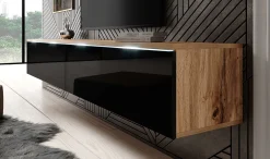 Dixon - TV-Meubel - Zwart/eiken - 180 cm