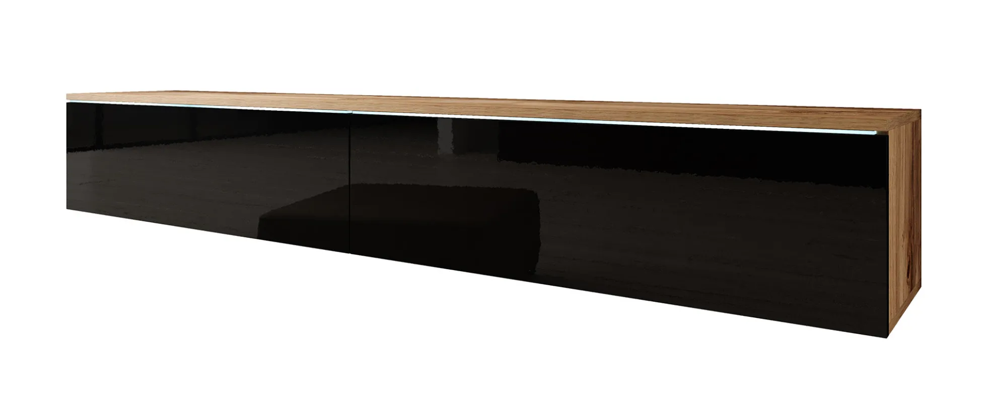 Dixon - TV-Meubel - Zwart/eiken - 180 cm