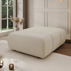 Dolo - Fauteuil - Stof beige - 98x129x82 cm