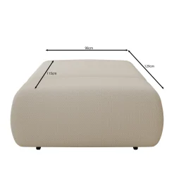 Dolo - Fauteuil - Stof beige - 98x129x82 cm