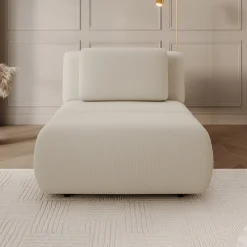 Dolo - Fauteuil - Stof beige - 98x129x82 cm