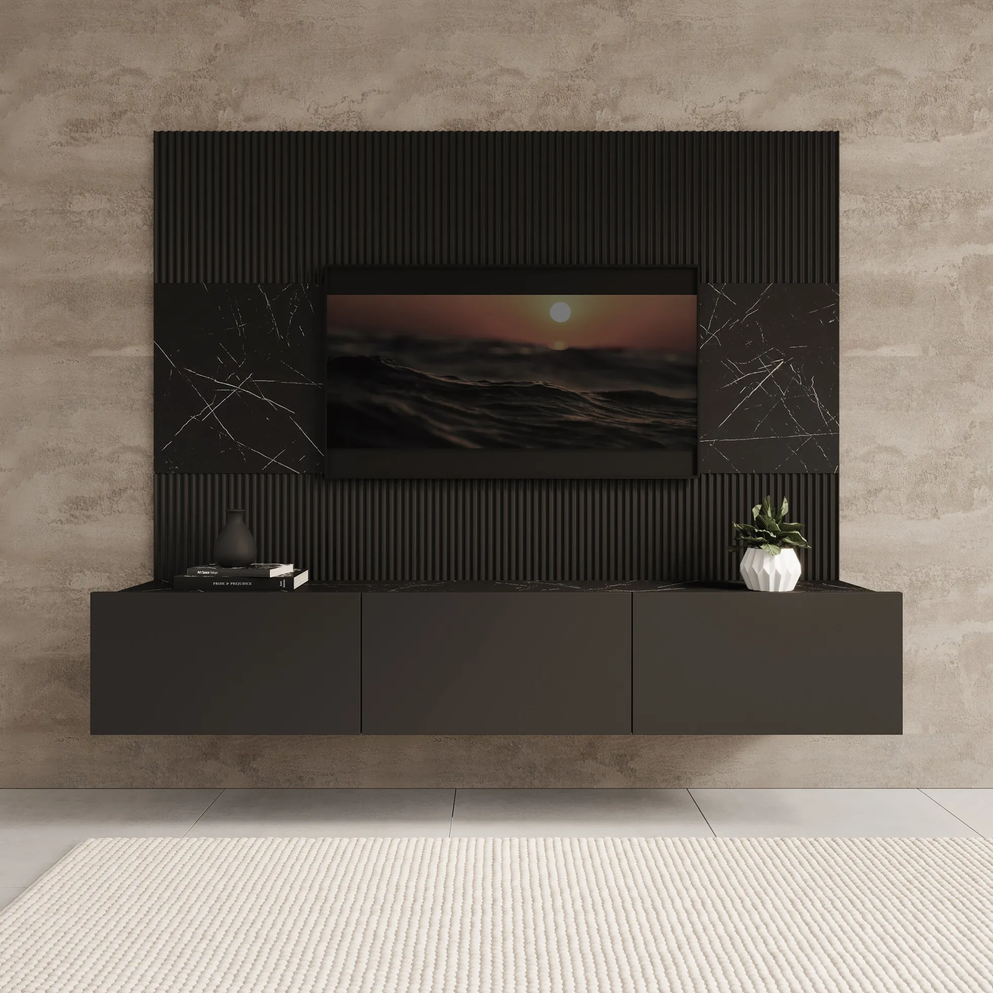 Dominic - TV-Meubel - Zwart