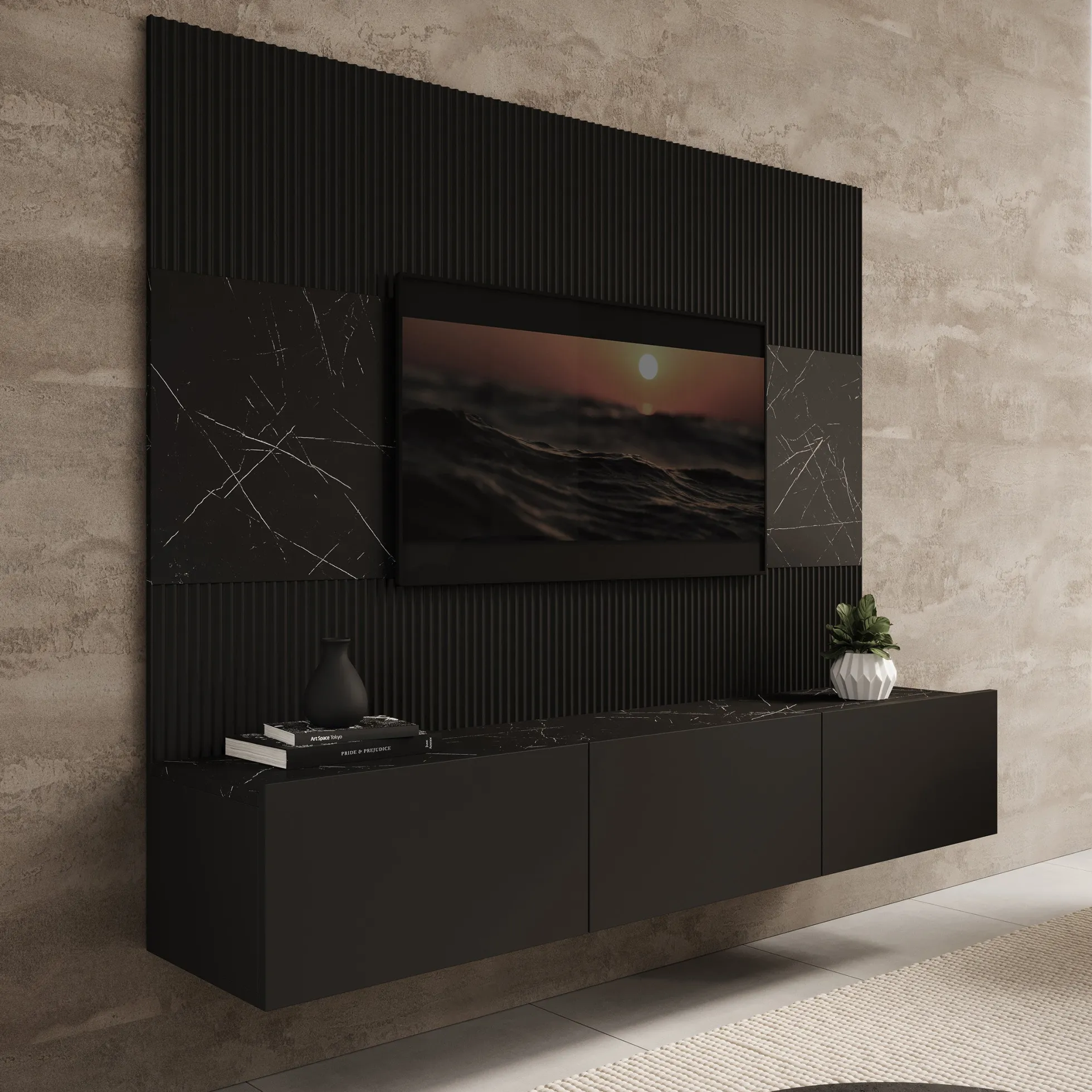 Dominic - TV-Meubel - Zwart