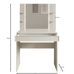 Dominica - Kaptafel - Beige - 80x40x136 cm