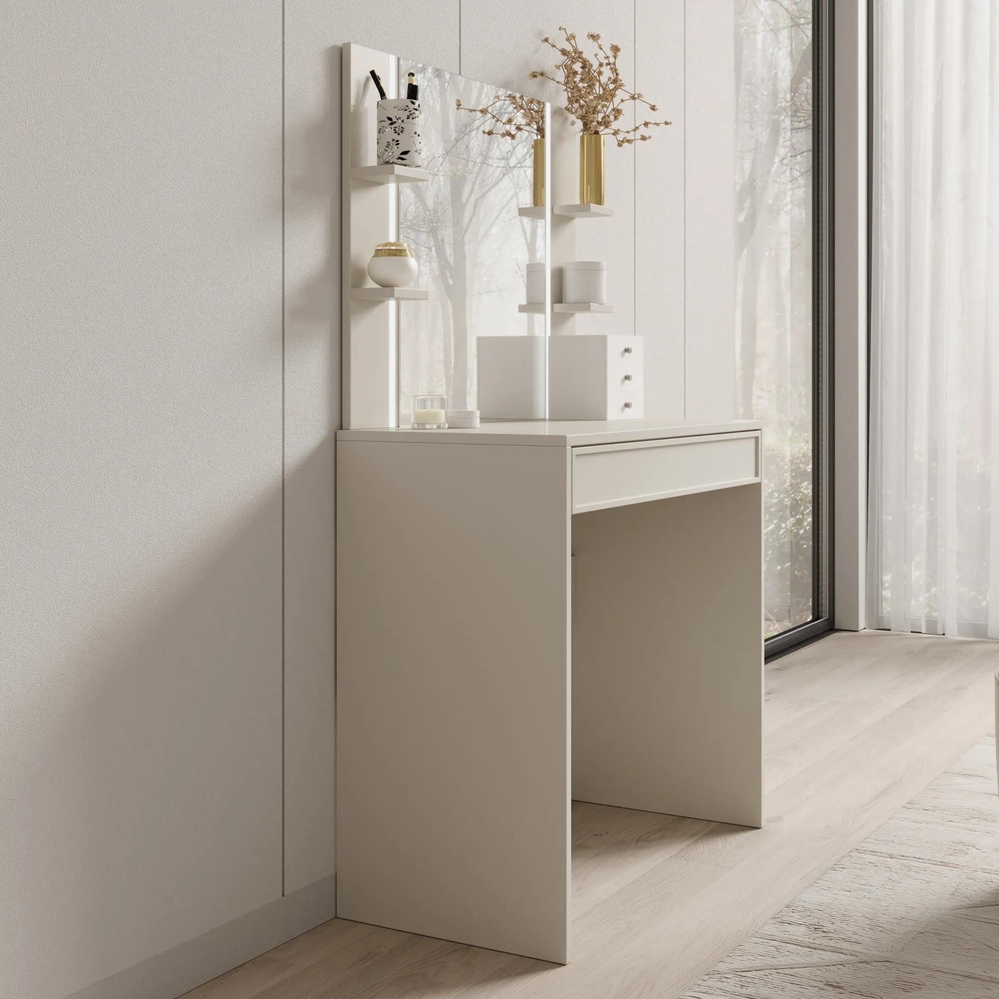 Dominica - Kaptafel - Beige - 80x40x136 cm