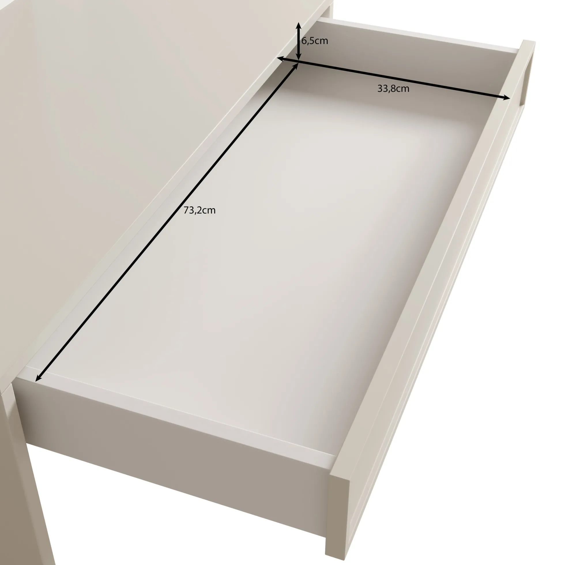 Dominica - Kaptafel - Beige - 80x40x136 cm