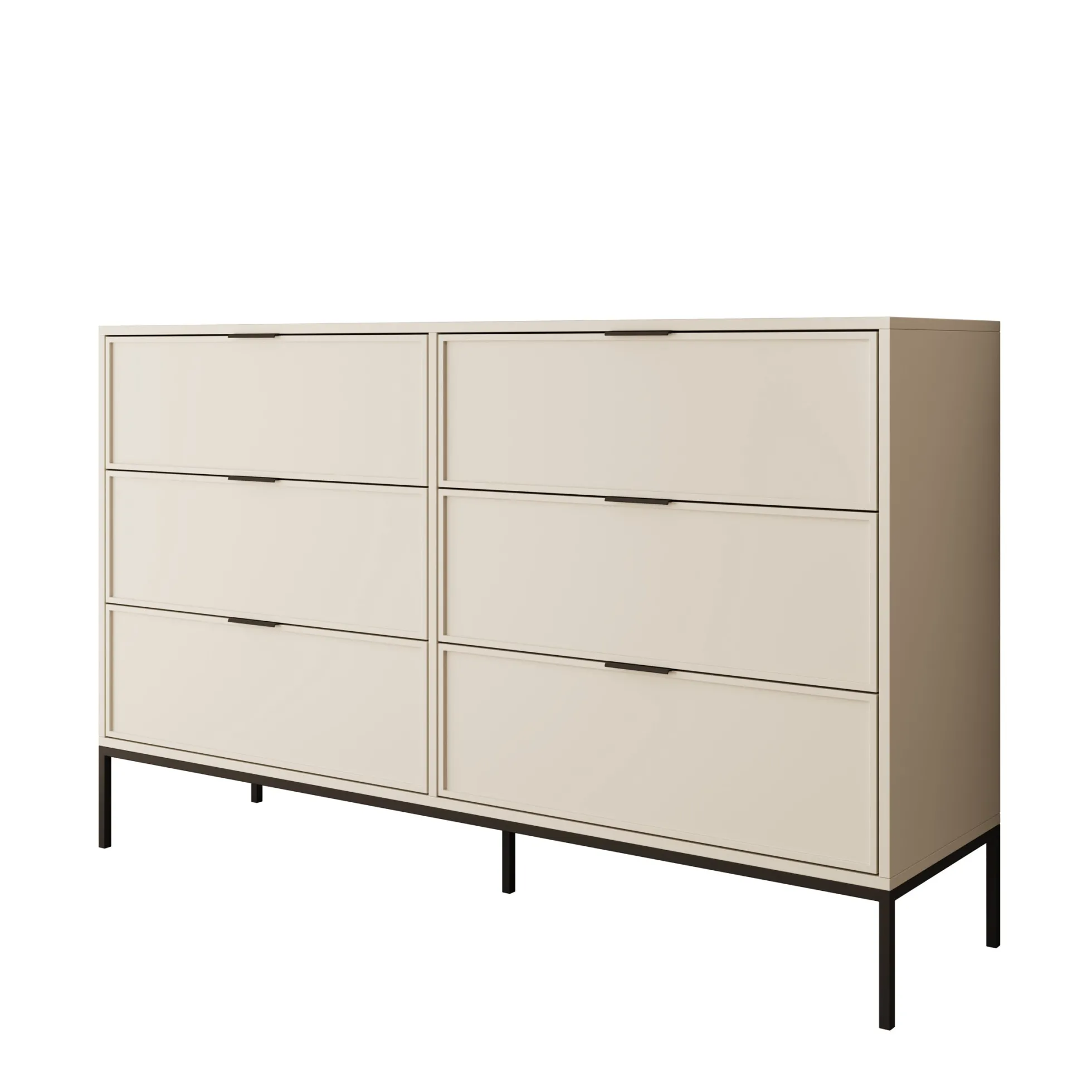Dominica - Ladekast met 6 lades - Beige - 150x40x92 cm