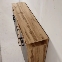 Duna 2 - Dressoir - Eikenpatroon/Antraciet - 139x34x90 cm