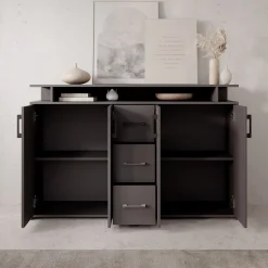 Duna - Dressoir - Antraciet - 139x34x90 cm