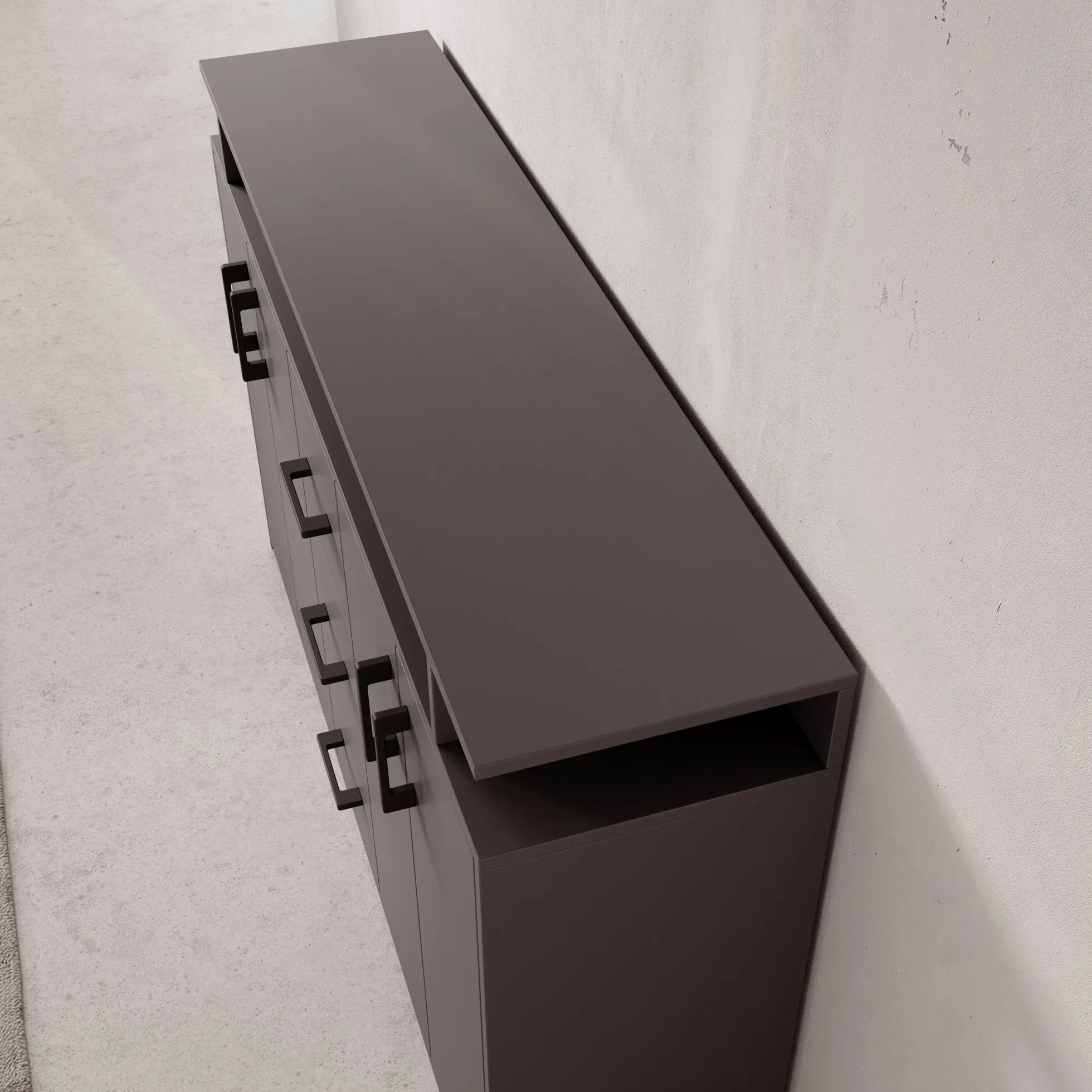 Duna - Dressoir - Antraciet - 139x34x90 cm
