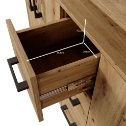 Duna - Dressoir - Antraciet - 139x34x90 cm