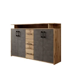 Duna - Dressoir - Eikenpatroon/Grijs - 139x34x90 cm