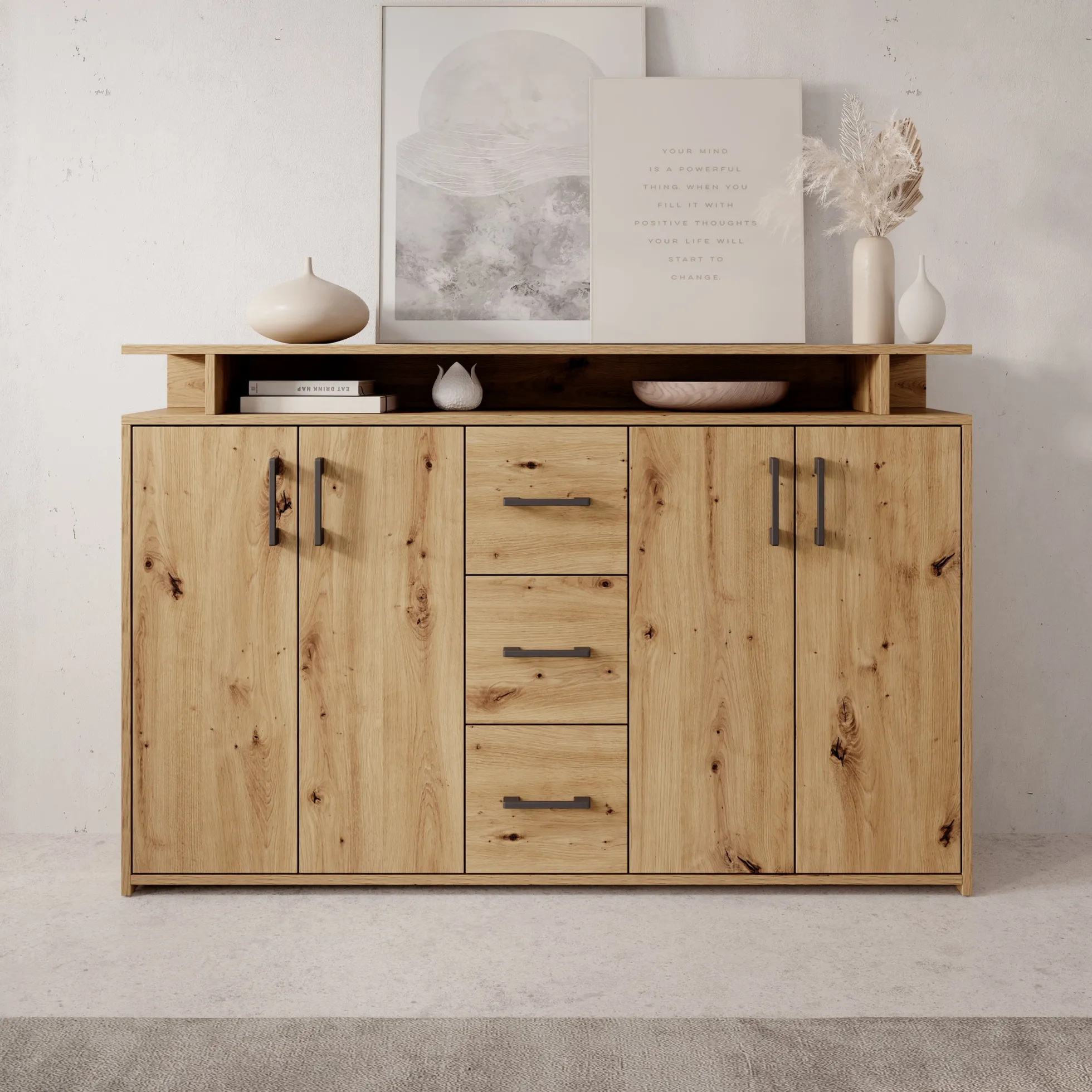 Duna - Dressoir - Eikenpatroon - 139x34x90 cm