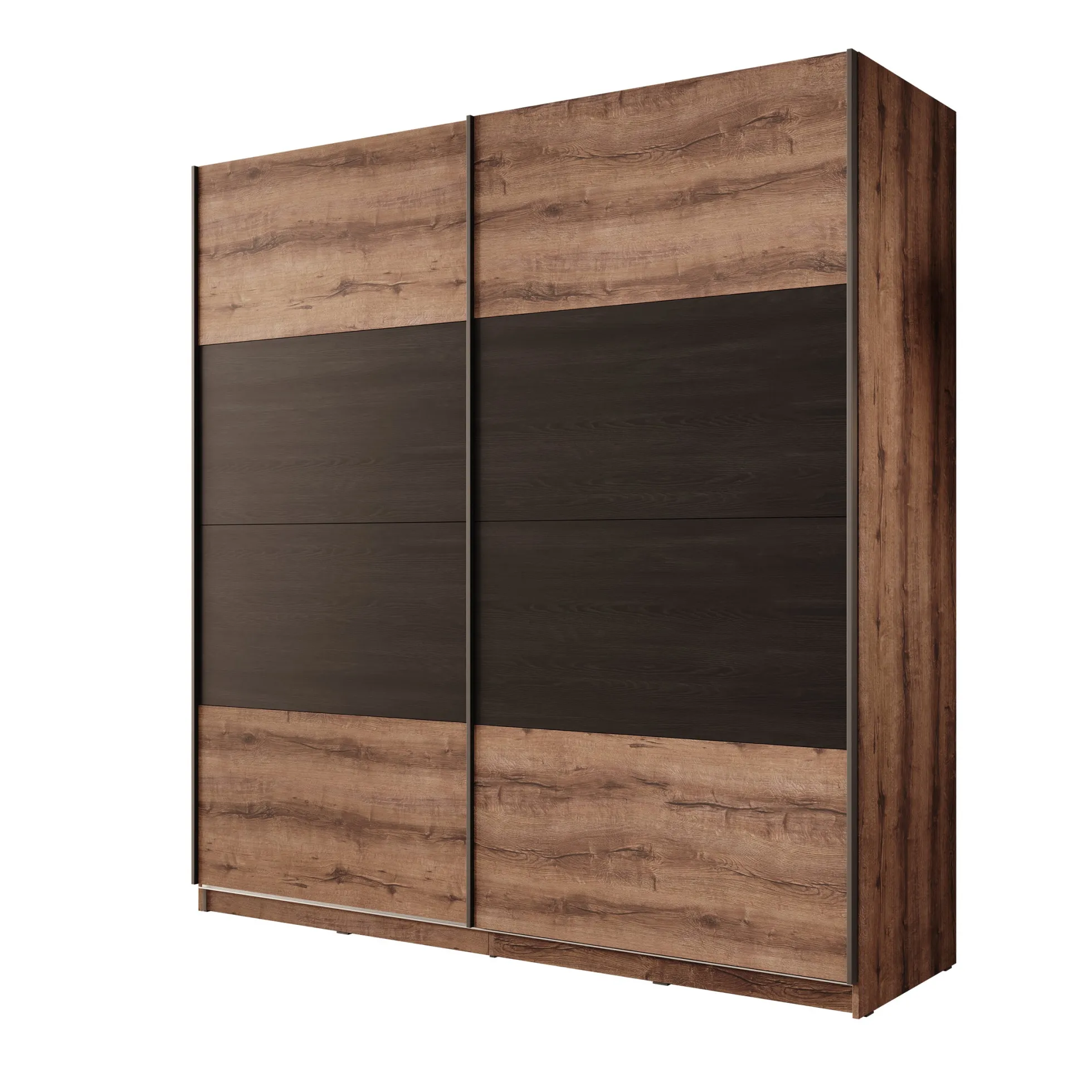 Duvano - Kledingkast 2 schuifdeuren - Eikenpatroon - 200x61x210 cm