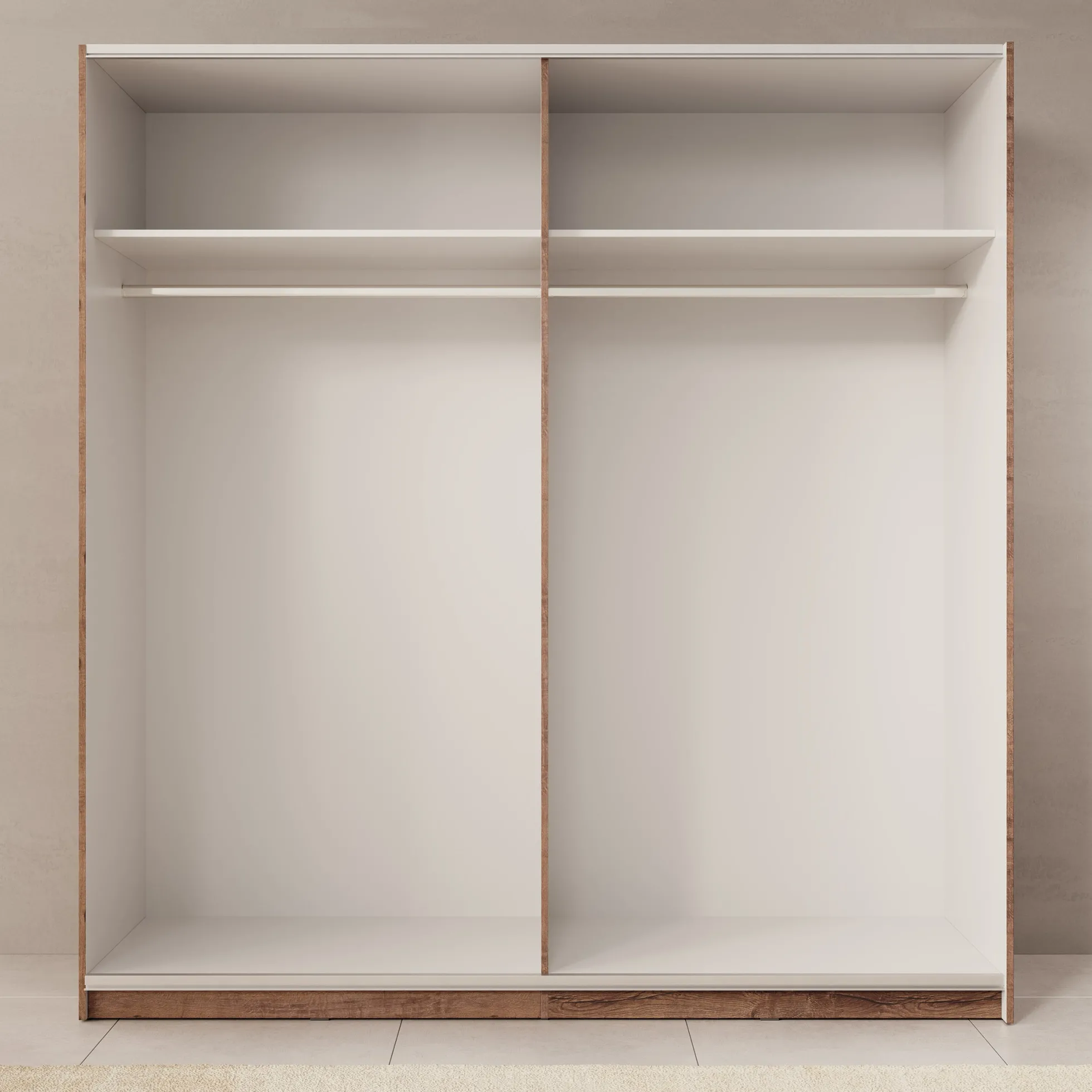 Duvano - Kledingkast 2 schuifdeuren - Eikenpatroon - 200x61x210 cm