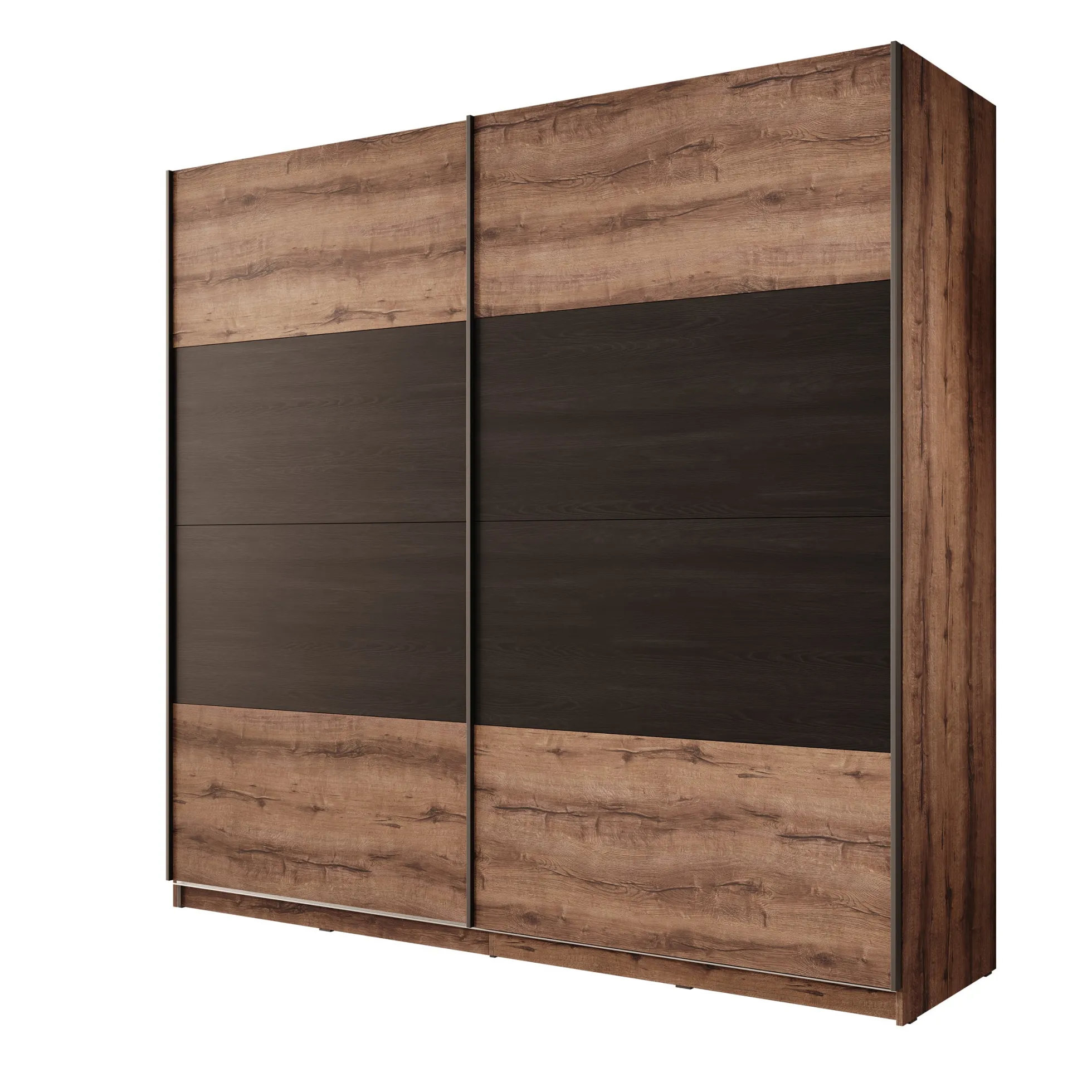 Duvano - Kledingkast 2 schuifdeuren - Eikenpatroon - 220x61x210 cm