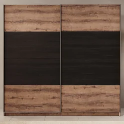 Duvano - Kledingkast 2 schuifdeuren - Eikenpatroon - 220x61x210 cm