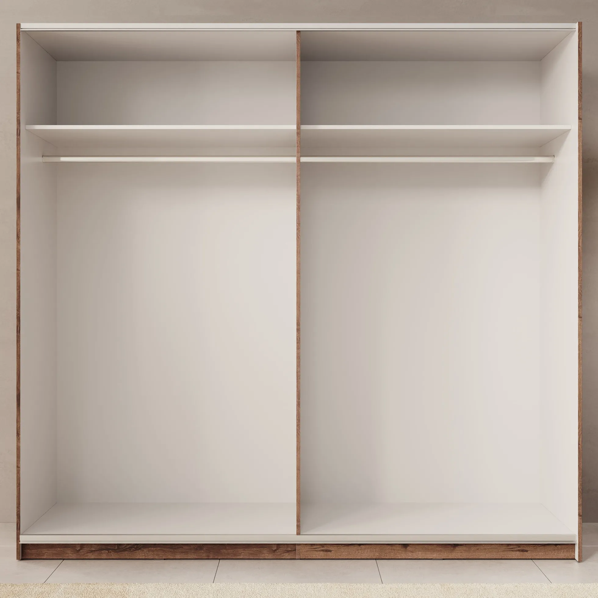 Duvano - Kledingkast 2 schuifdeuren - Eikenpatroon - 220x61x210 cm