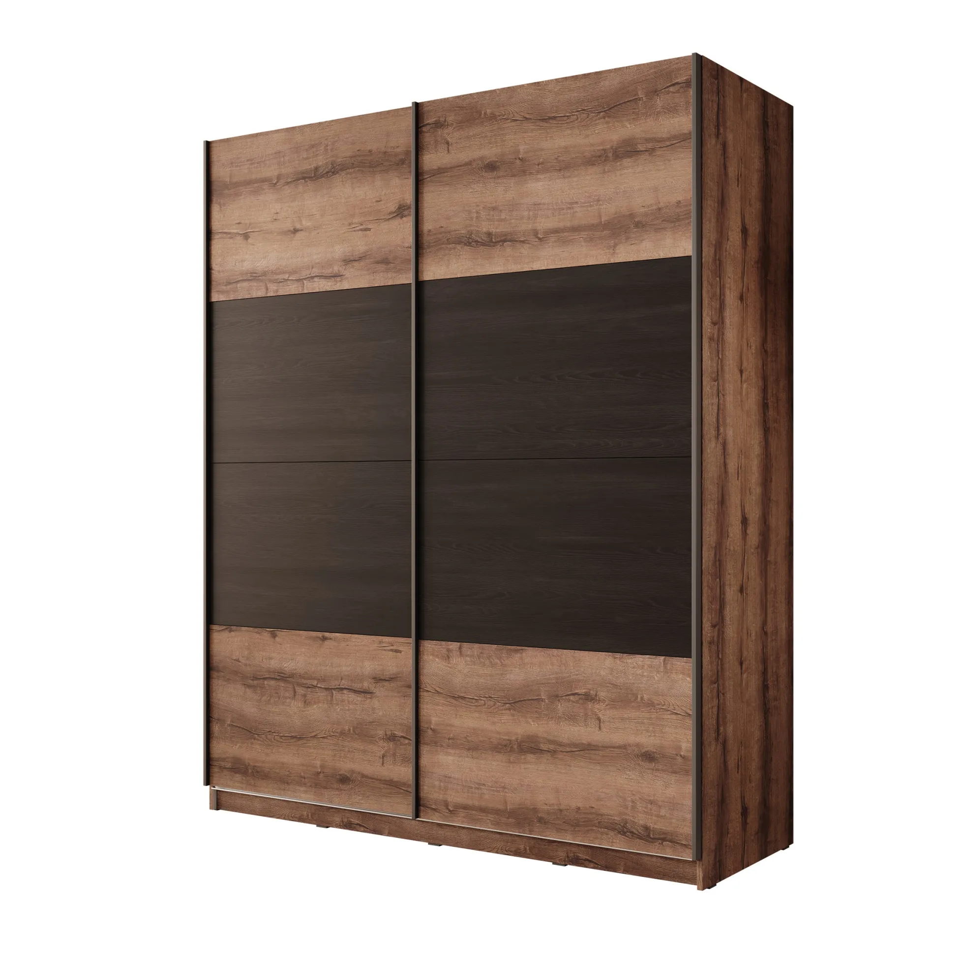 Duvano - Kledingkast 2 schuifdeuren - Eikenpatroon - 170x61x210 cm