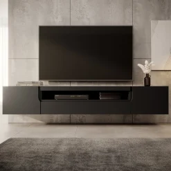 Dylan - TV-Meubel - Mat zwart - 200x37x36 cm