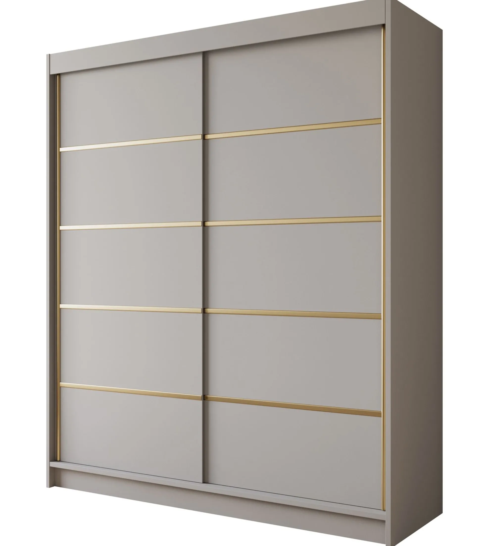 Eagle - Kledingkast met schuifdeuren - Beige - 180x58x215 cm