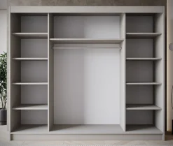 Eagle - Kledingkast met schuifdeuren - Beige - 250x58x215 cm