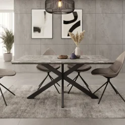 Eetkamertafel Wabe - Betonlook - 160x90x74 cm