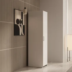 Elario - Kledingkast 1 deurs - Wit - 40x54x191 cm