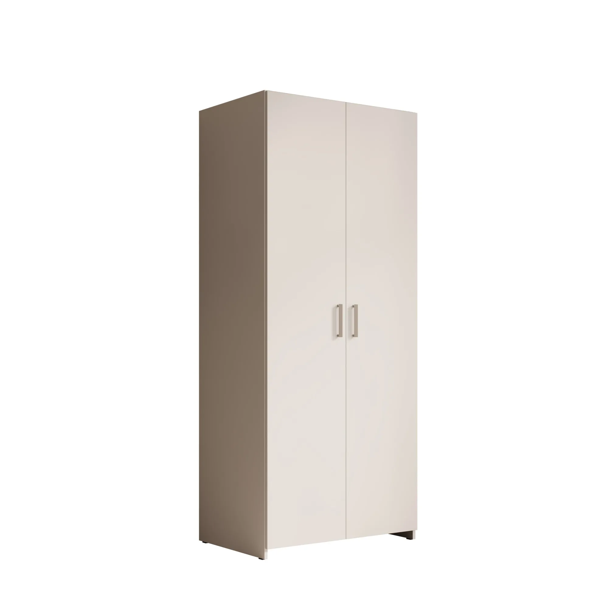 Elario - Kledingkast 2 deurs - Wit - 80x54x191 cm