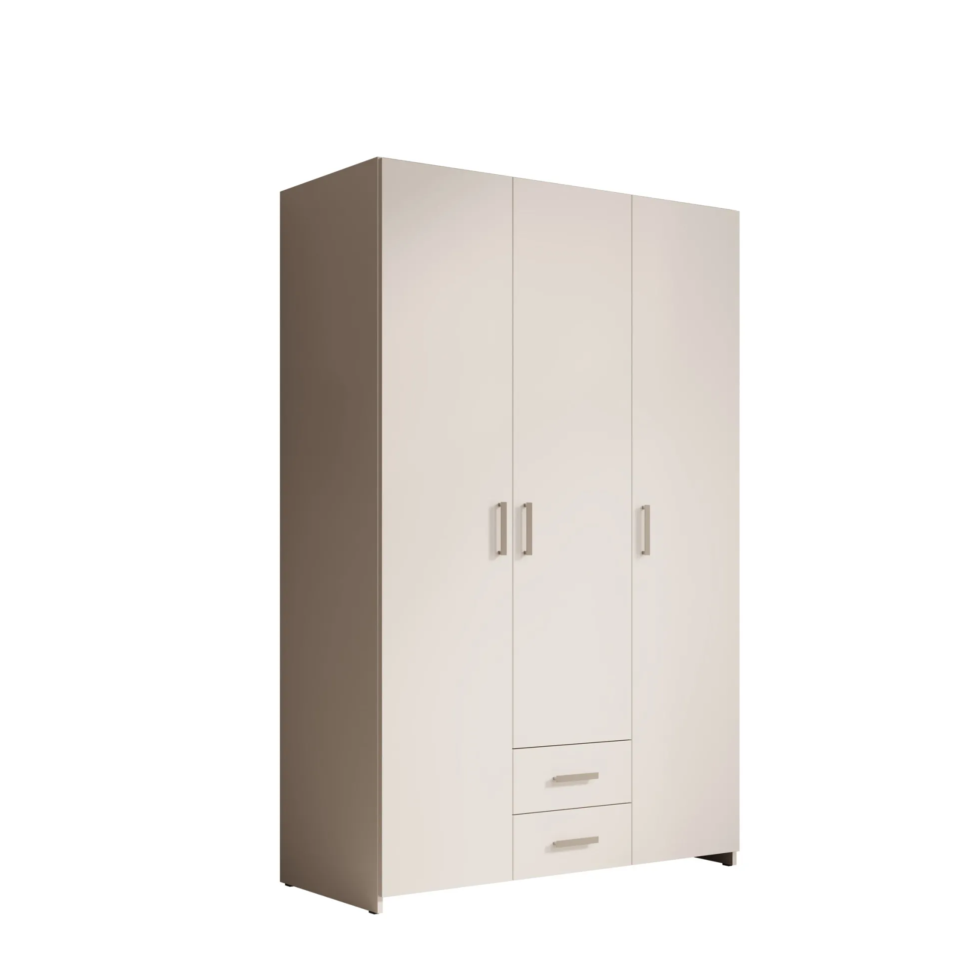 Elario - Kledingkast 3 deurs - Wit - 119x54x191 cm