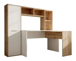 Elze - Bureau - Eiken/wit - 173x117 cm