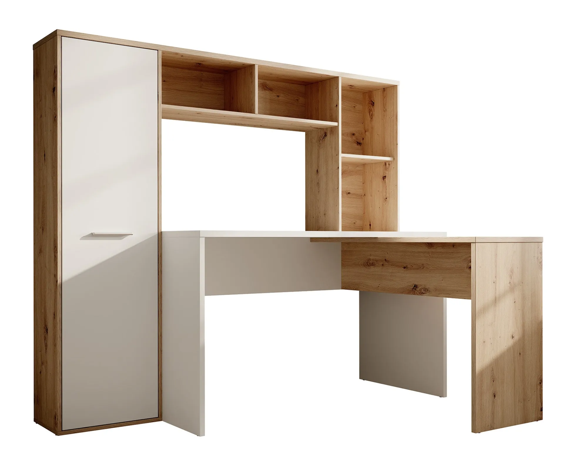 Elze - Bureau - Eiken/wit - 173x117 cm