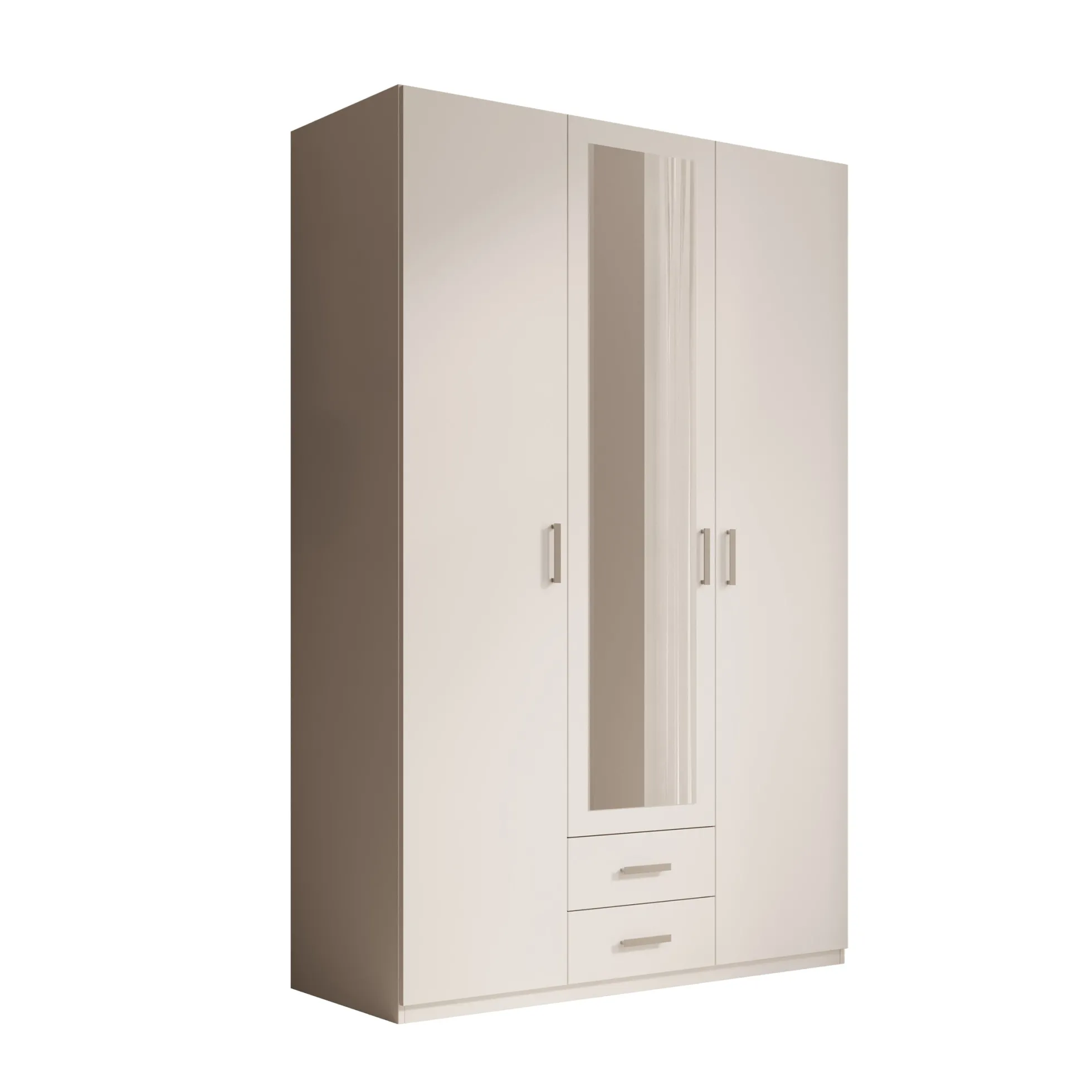 Enzio - Kledingkast 3 deurs - Wit - 133x54x211 cm