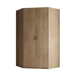Enzio - Kledingkast hoek - Eikenpatroon - 117x117x211 cm
