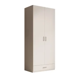Enzio - Kledingkast met 2 deuren - Wit - 90x54x211 cm