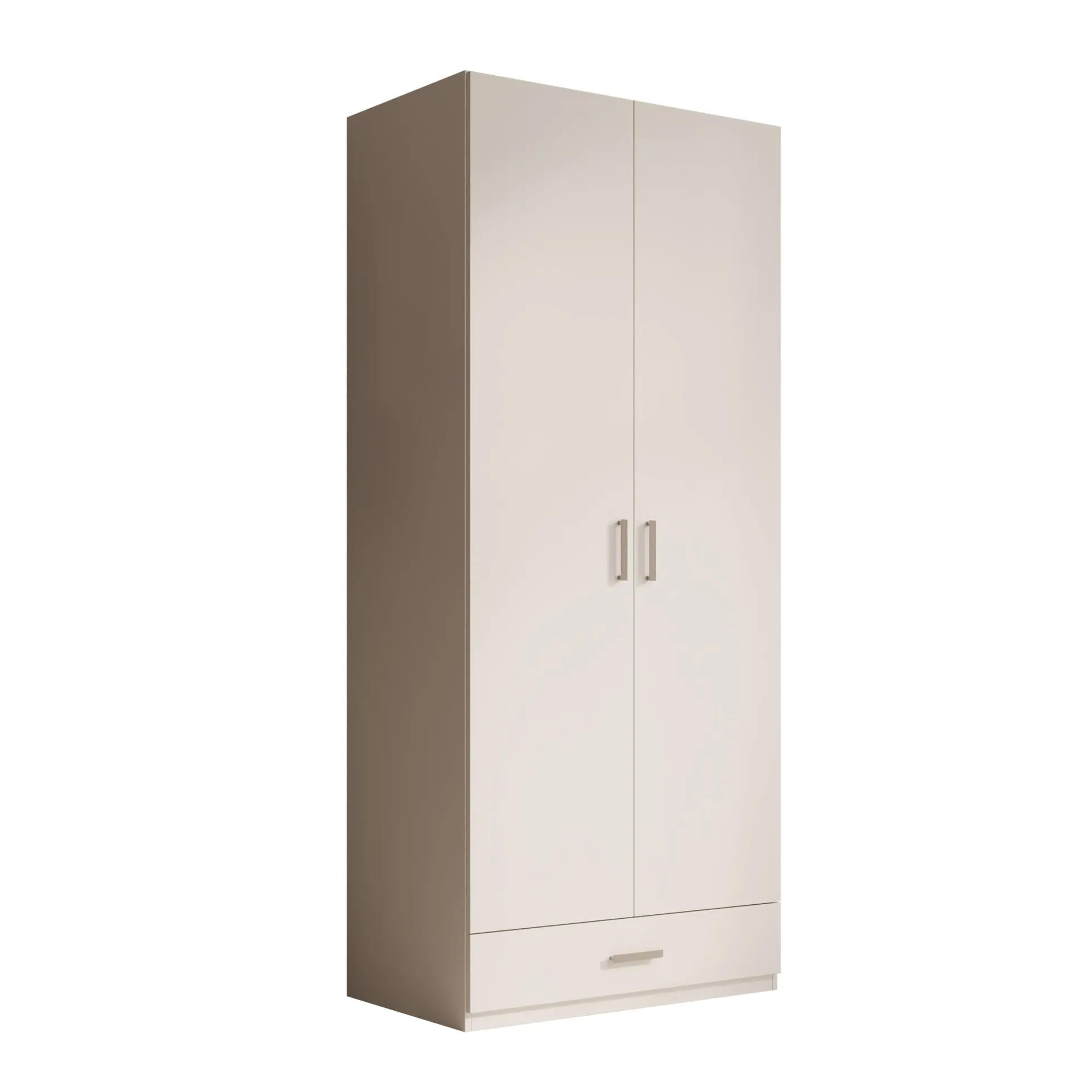 Enzio - Kledingkast met 2 deuren - Wit - 90x54x211 cm