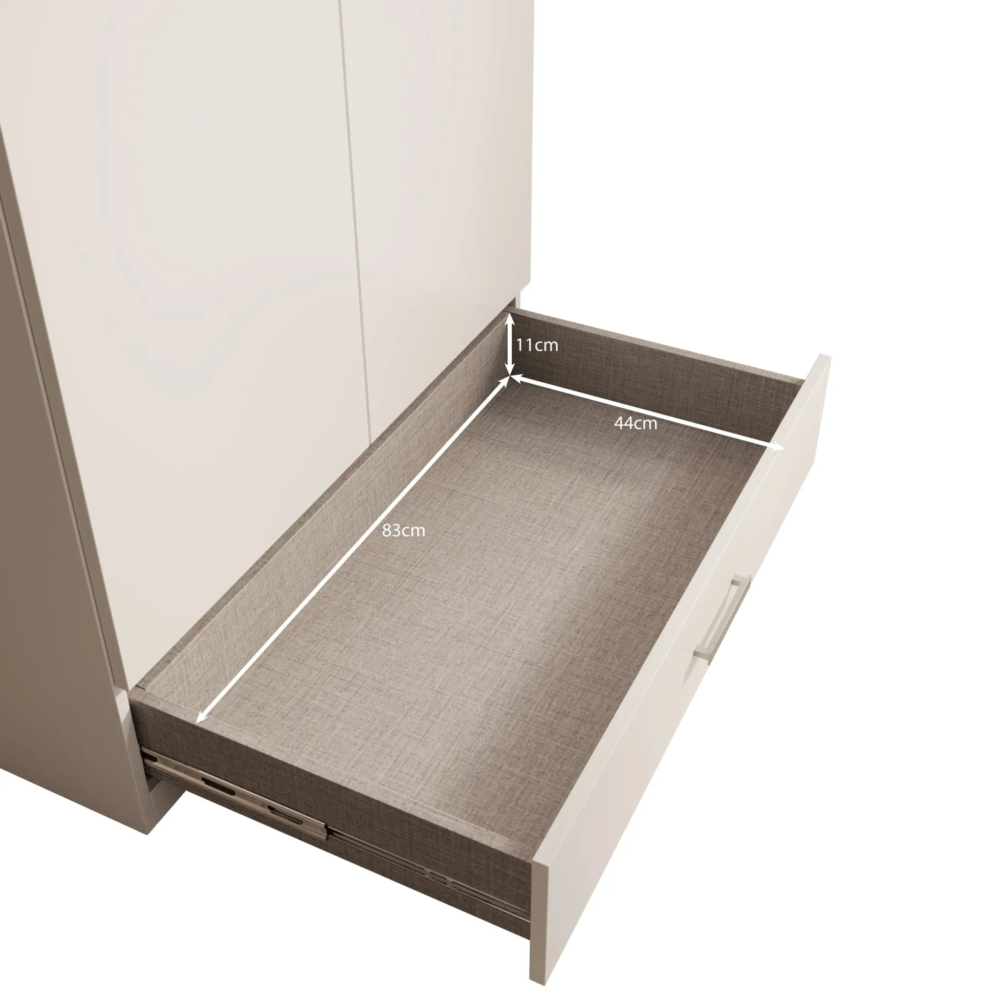 Enzio - Kledingkast met 2 deuren - Wit - 90x54x211 cm