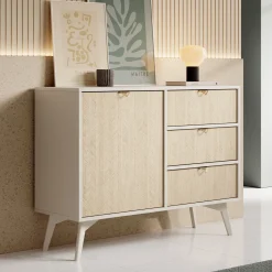 Essence - Dressoir - Beige/licht eiken - 106x38x81 cm