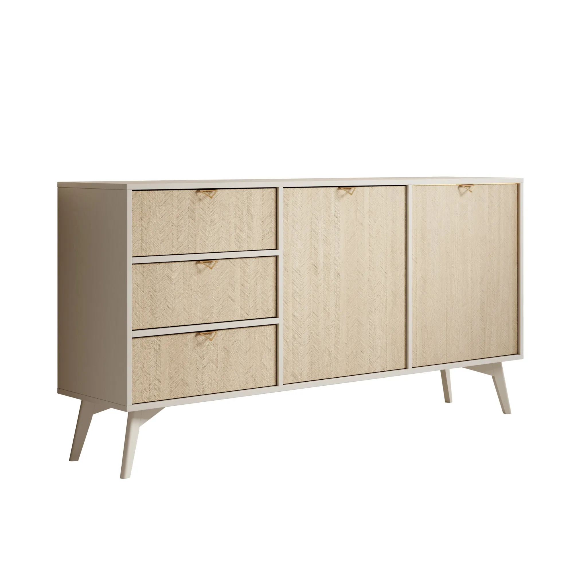 Essence - Dressoir - Beige/licht eiken - 158x38x81 cm